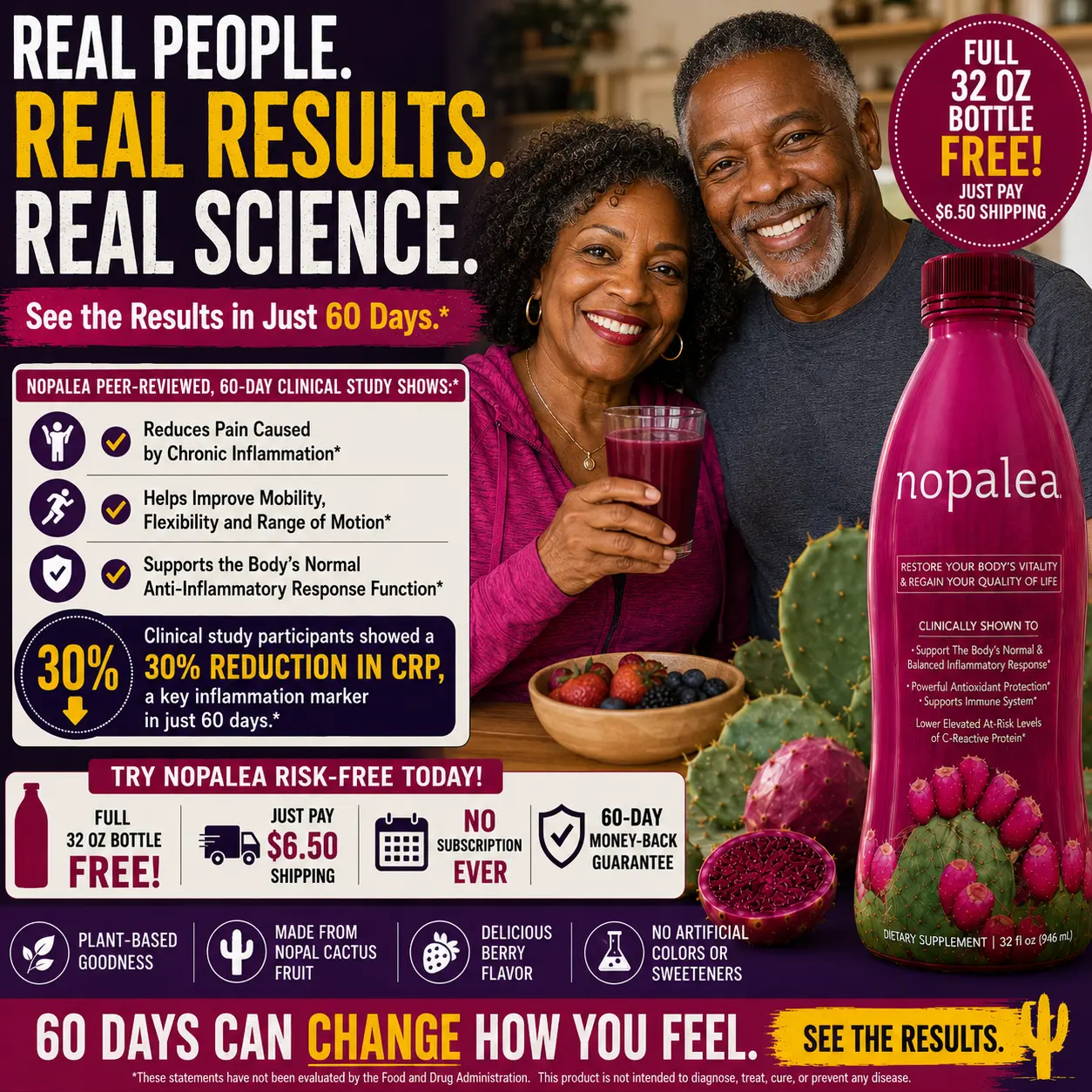 Nopalea ad — real people, real results, real science.